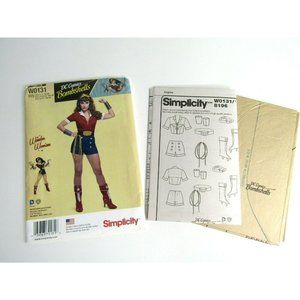 Simplicity Sewing Pattern 8196 Misses Ladies DC Comics Wonder Woman Size 14-22